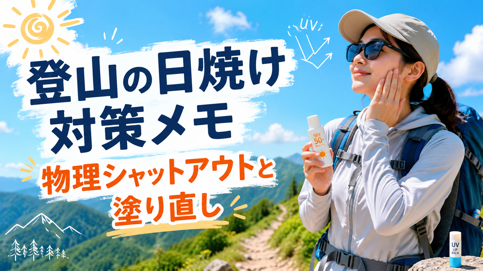 登山の日焼け対策メモ